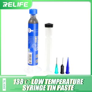 RELIFE RL-404S LOW TEMPERATURE SOLDER PASTE WITH SYRINGE - 138°C